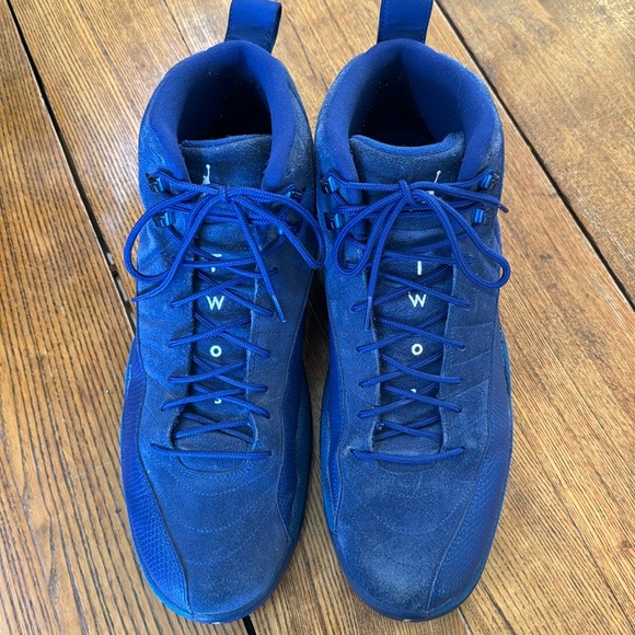 NIKE AIR JORDAN 12 RETRO DEEP BLUE SHOES Size 14 - Picture 8 of 9
